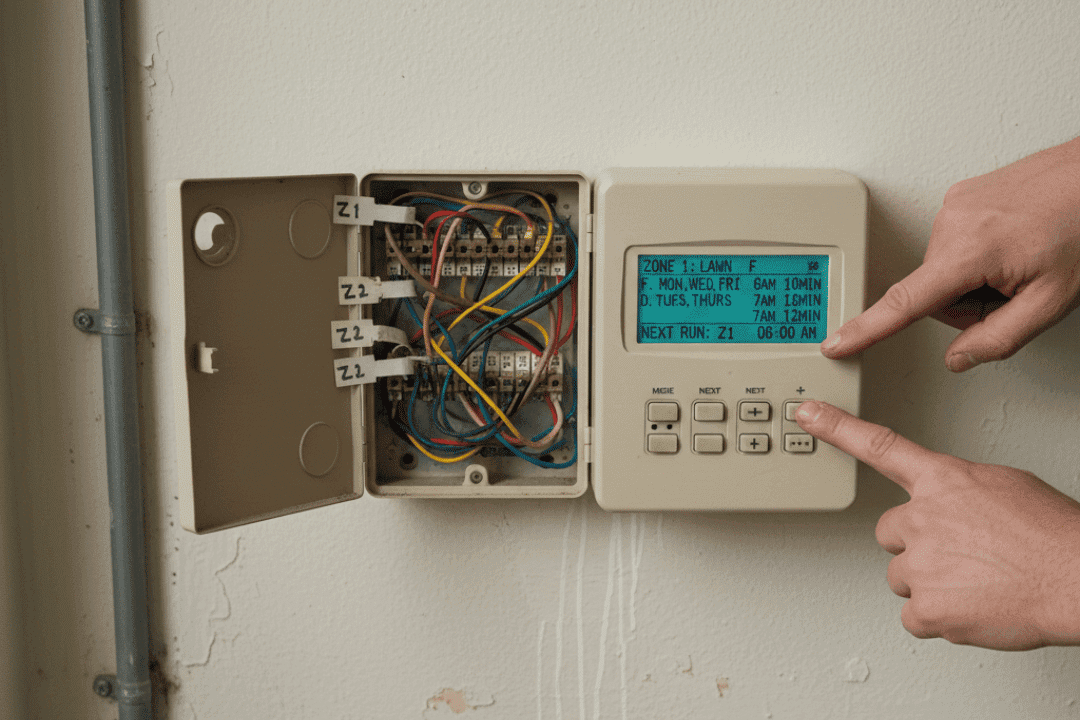 irrigation controller managing watering schedules