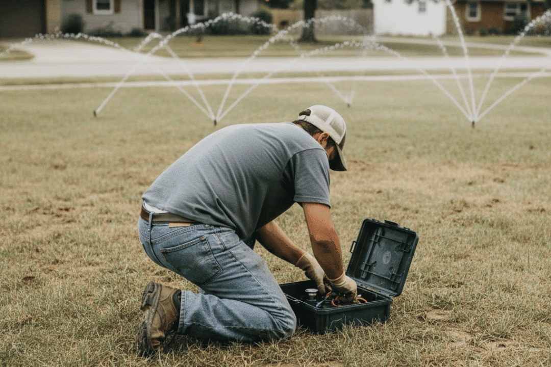 routine irrigation system inspection and maintenance check